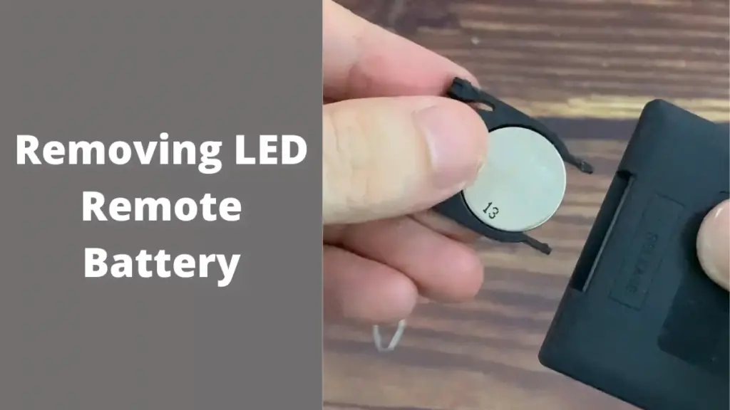 Removing LED Remote Battery